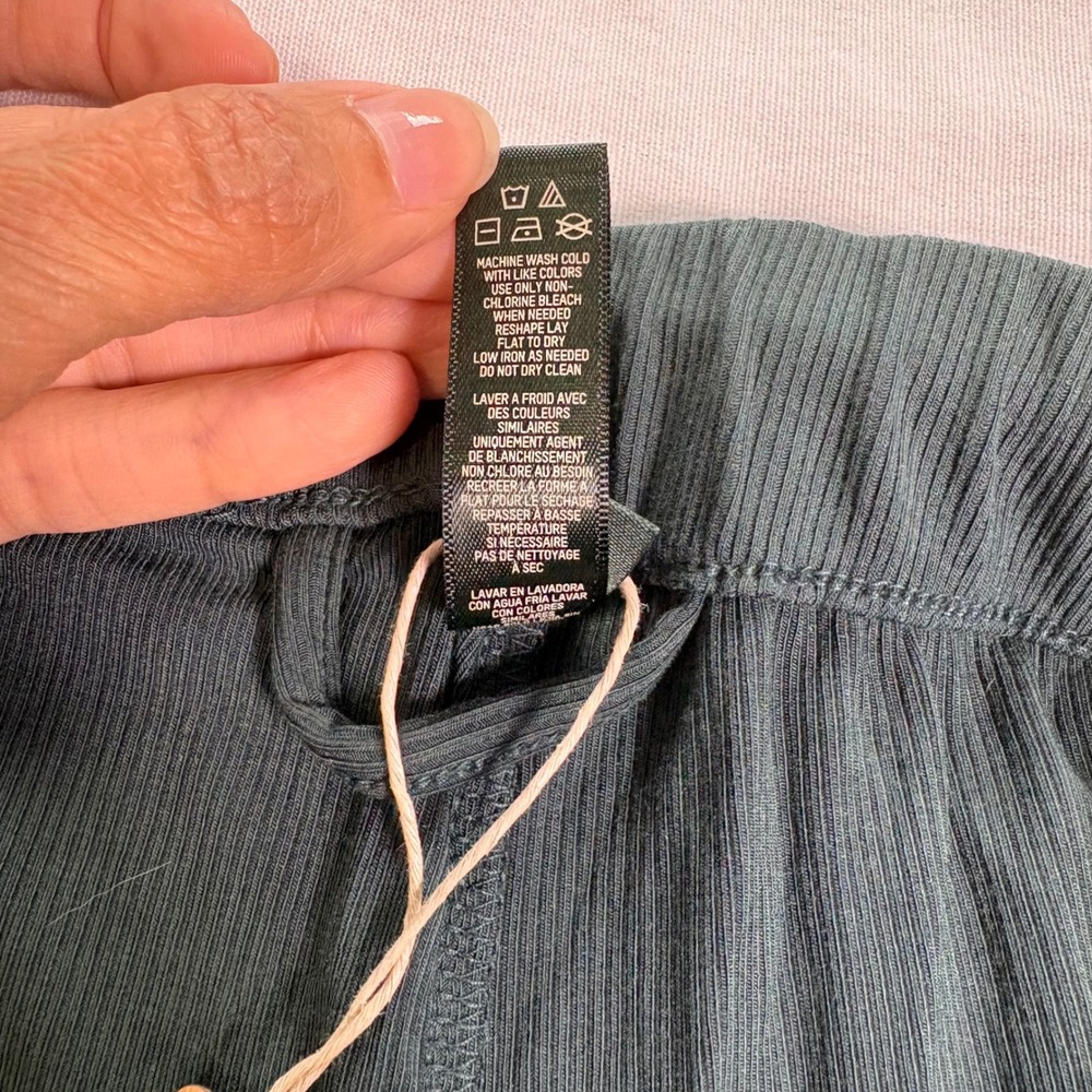 SKIMS, Soft Lounge Rib Sleep Pants, Cypress Green, Size S, MSRP $56 - Picture 6 of 7